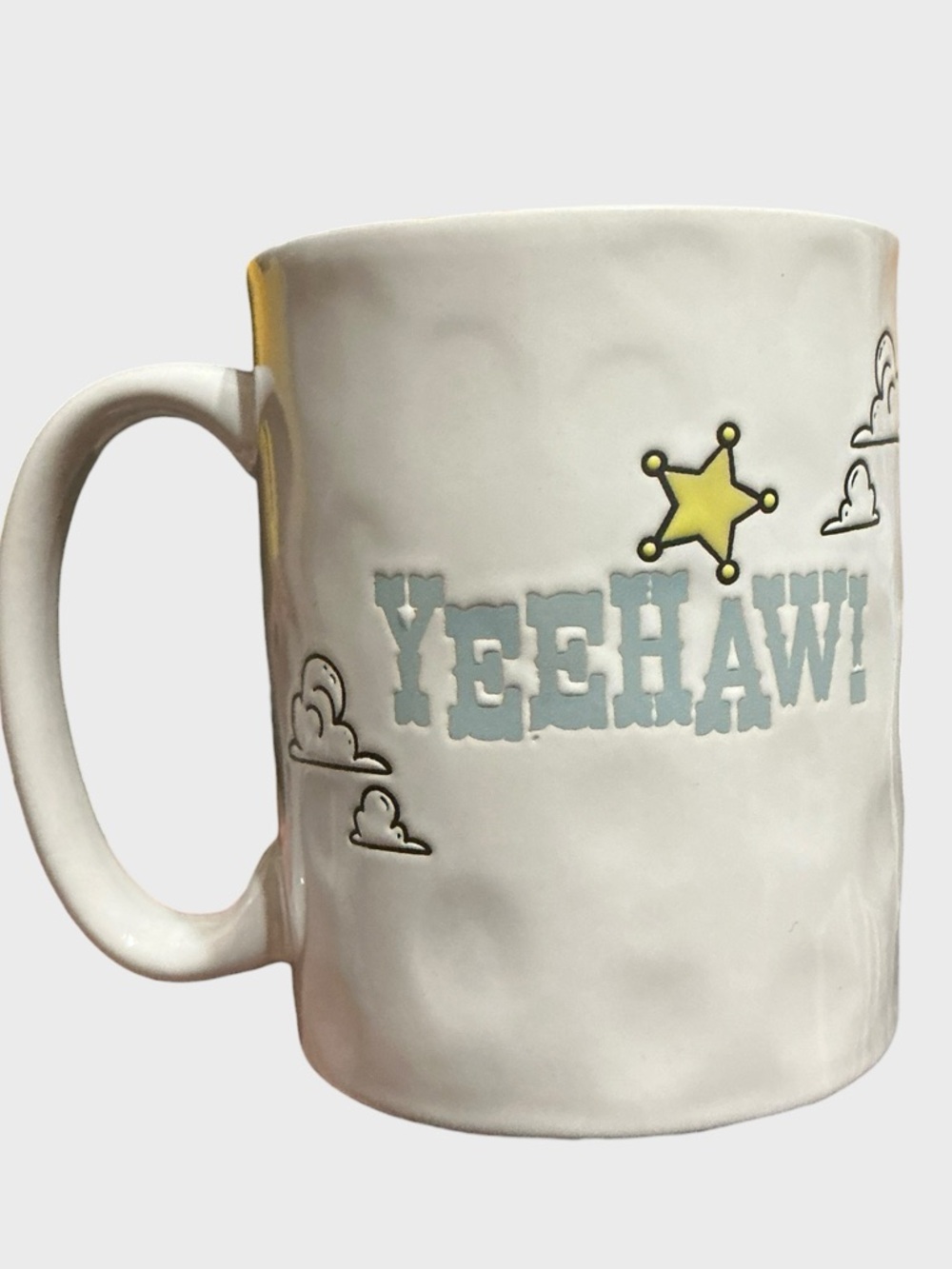 Toy Story Woody Cowboy White Ceramic 'Yeehaw!' Coffee Mug Disney Pixar - Picture 4 of 7